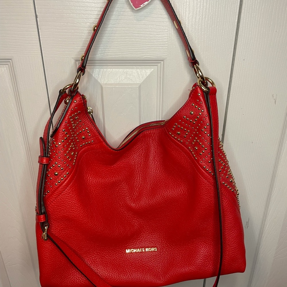 Michael Kors Shoulder Bag with Gold Accents